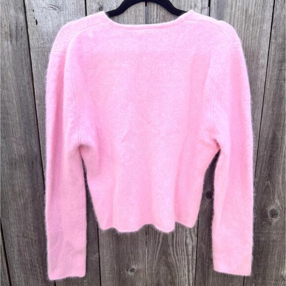 Twiggy | Vintage Y2K V-Notch Angora Blend Pullover Sweater Bubblegum Pink Sz XL - Picture 6 of 7